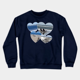 Lispe Sea Side Hearts Crewneck Sweatshirt